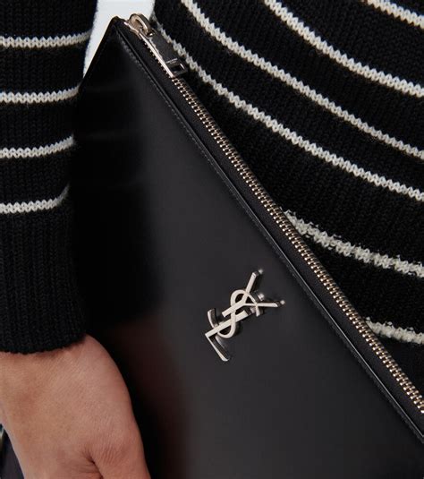 YSL iPad pouch in black 